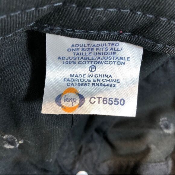 𝅺cyberarts StrapBack Black Baseball Cap Hat Adjustable - Picture 3 of 4